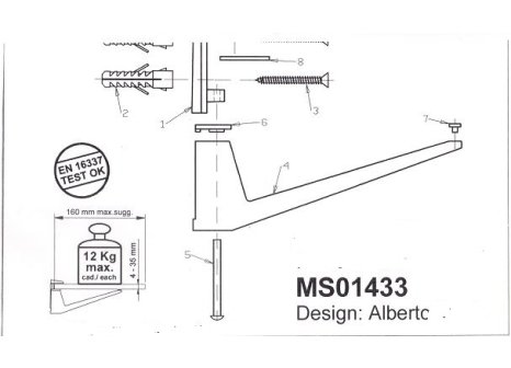 Podpěra policová Comfa satin chrom