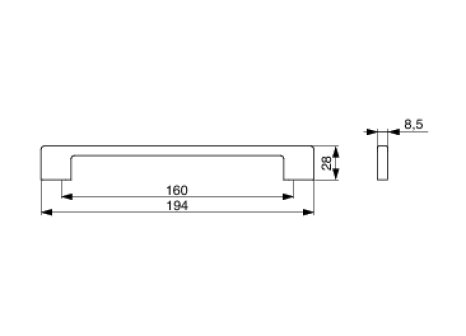 Úchytka Nakana kovová satin chrom