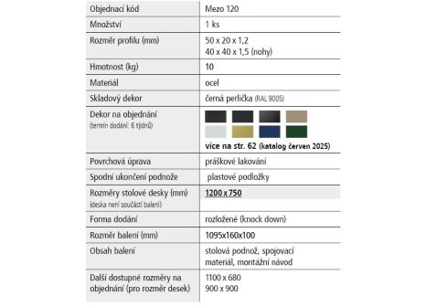 Stolová podnož EIRENE