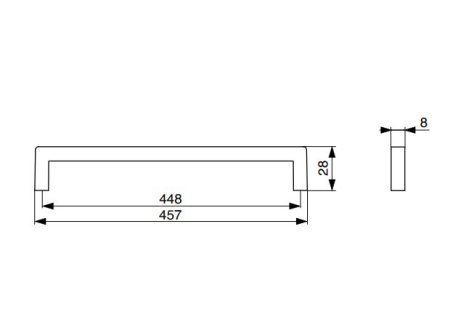 Úchytka Davide černý mat