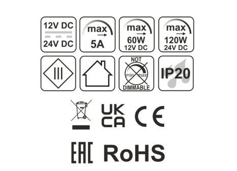 LED vypínač dotykový pod desku 38 mm