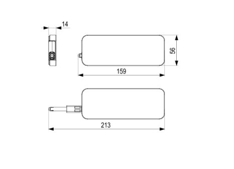SMART PUSH tlumič dvířek silný antracit
