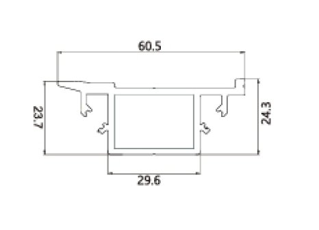 Shelf krytky montážního profilu černý mat