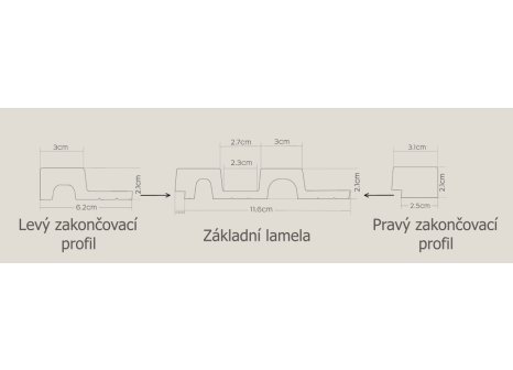 Obkladové lamely VASCO dub craft 2,7 m