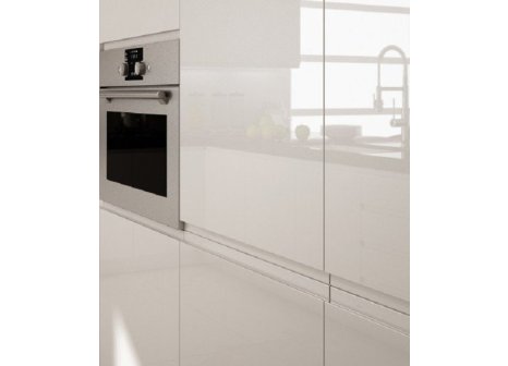 Dvířka jednostranný vysoký LESK bílá - tvar T 50J