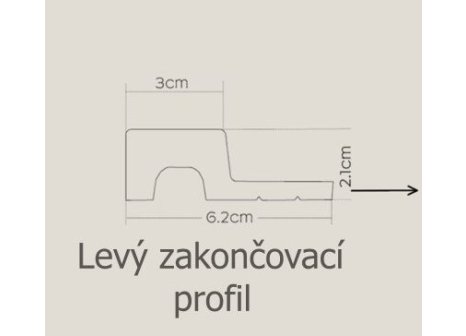 Obkladové lamely ASTI dub craft - ukončovací lamely