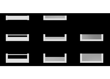 Cemux H Box SLIM vnitřní zásuvka bílá H199 čelní sklo H102