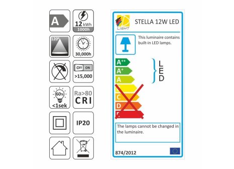 LED světlo STELLA 12W neutrální bílá