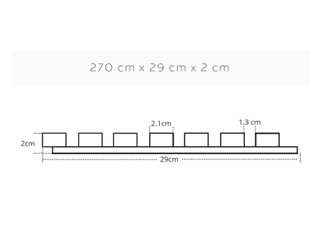 Voděodolný akustický panel COLETTE dub přírodní s černou 2,7 m