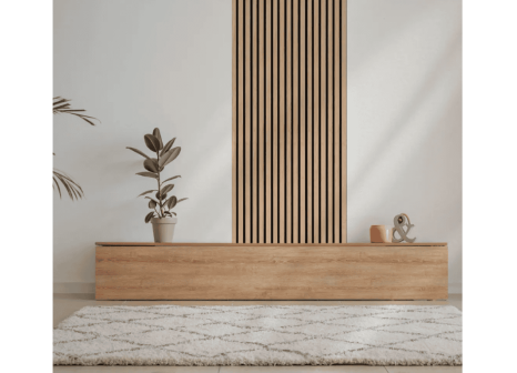 Voděodolný akustický panel COLETTE dub přírodní s černou 2,7 m