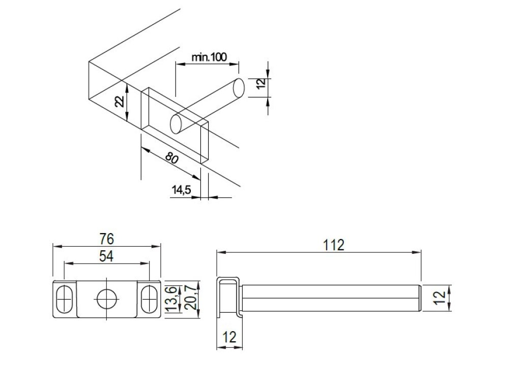 Konzola skrytá na police