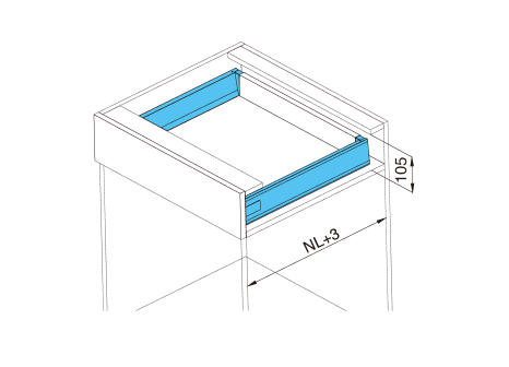 Cemux kování pro potravinovou skříň A Box antracit 600mm