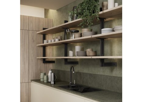 ZERO sada pro ukotvení profilu zeď/ zeď černá mat