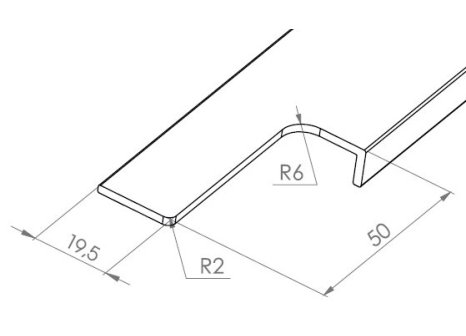 Narážecí úchytová lišta UKS-11F -RAL 7024 grafit