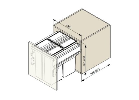 EVO sorter 580 45/2 2x29L antracit