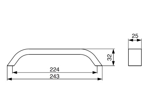 Úchytka Scala černá matná