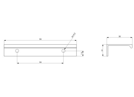 úchytka profilová Lucata hliník