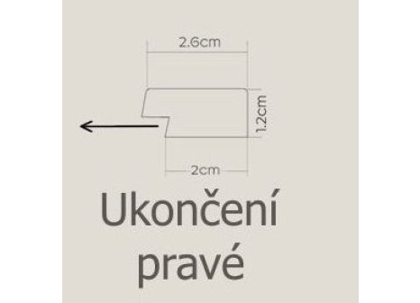 Obkladové lamely MILO ořech - ukončovací lamely