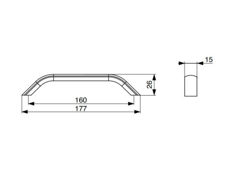 Úchytka Marca broušená zlatá