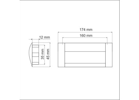 Úchytka Maluka zápustná hliník