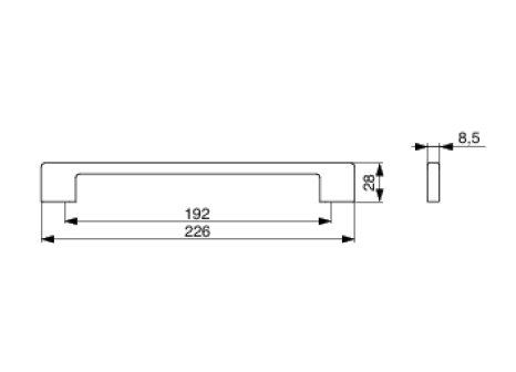 Úchytka Nakana kovová nikl broušený