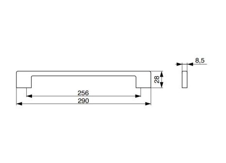 Úchytka Nakana kovová nikl broušený