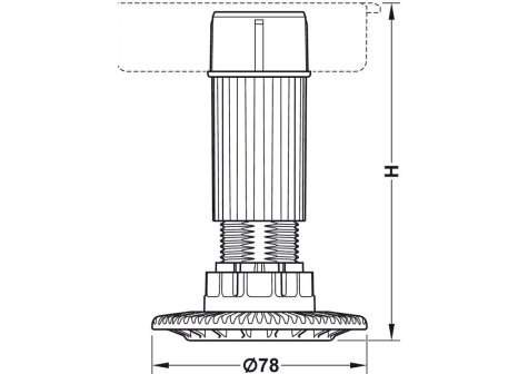 Häfele AXILO soklová nožka černá