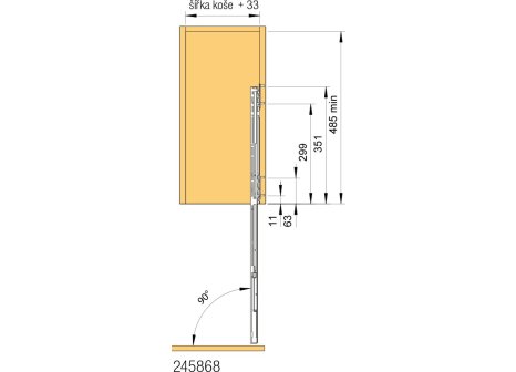 KESSEBÖHMER- Comfort boční rám + držák čela 90° antracit