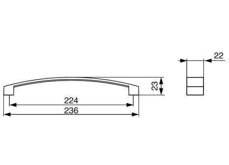 Úchytka Luca chrom matný
