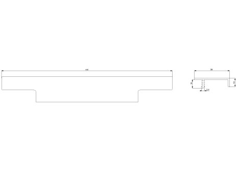 Úchytka narážecí Ramara imitace nerezi