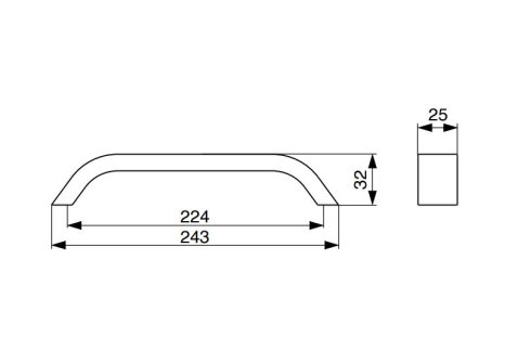 Úchytka Scala hnědá matná