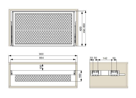 Šatní botník s rámem a dotlumením antracit