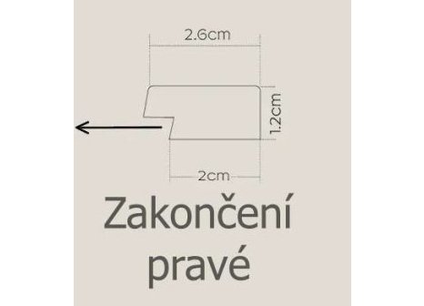 Obkladové lamely OLMO dub craft - ukončovací lamely