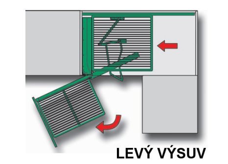 KESSEBÖHMER- MAGIC CORNER rám pro roh 900- 1000 mm antracit