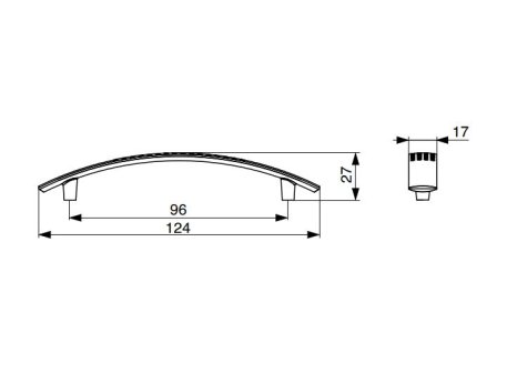 Úchytka Kewina satin nikl