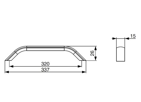 Úchytka Marca eloxovaný hliník