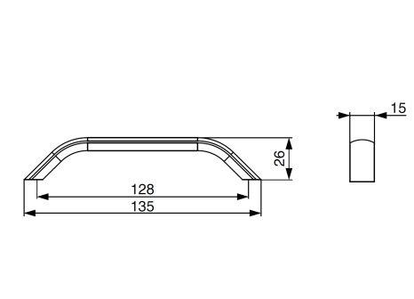 Úchytka Marca imitace nerezi
