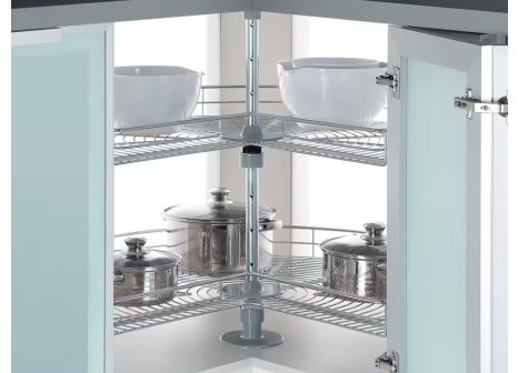 Koš otočný CARUSEL Classic 3/4 2-koš+tyč chrom