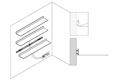 Shelf montážní profil 3 m černý mat