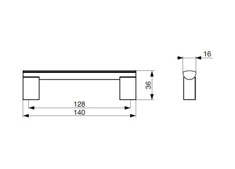 Úchytka Porta eloxovaný hliník