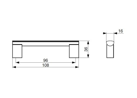 Úchytka Porta eloxovaný hliník