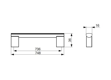 Úchytka Porta eloxovaný hliník