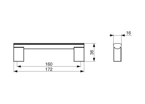 Úchytka Porta eloxovaný hliník