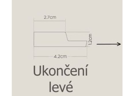 Obkladové lamely MILO ořech - ukončovací lamely