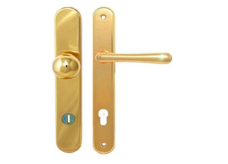 Element bezpečnostní kování klika/koule starobronz - 72 mm