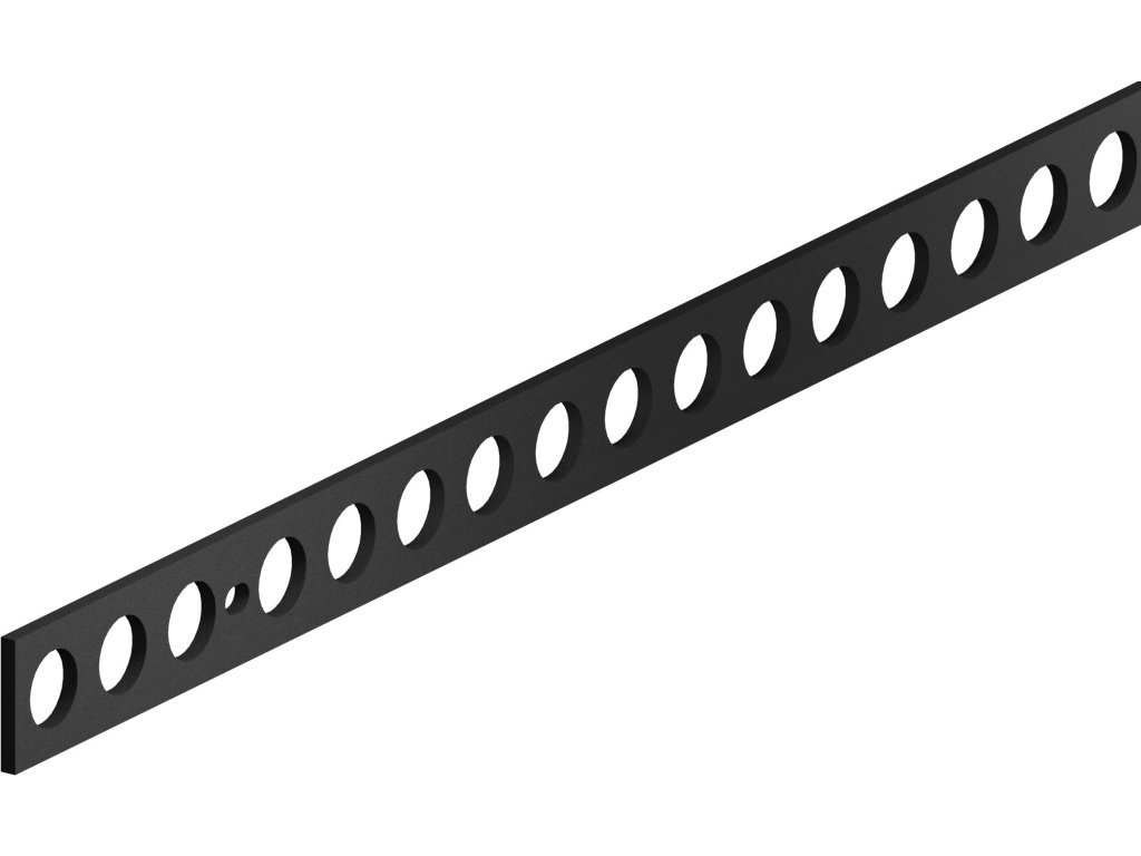 ROC DESIGN - horní kolejnice W02 ocel černá mat