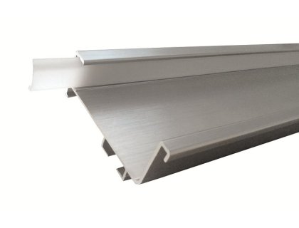 profil LED pro bezúchytkové dveře - J - 2050mm bílá lesk