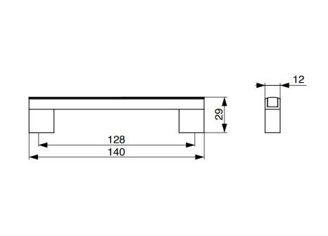 Úchytka Verona lesklý chrom / matná bílá