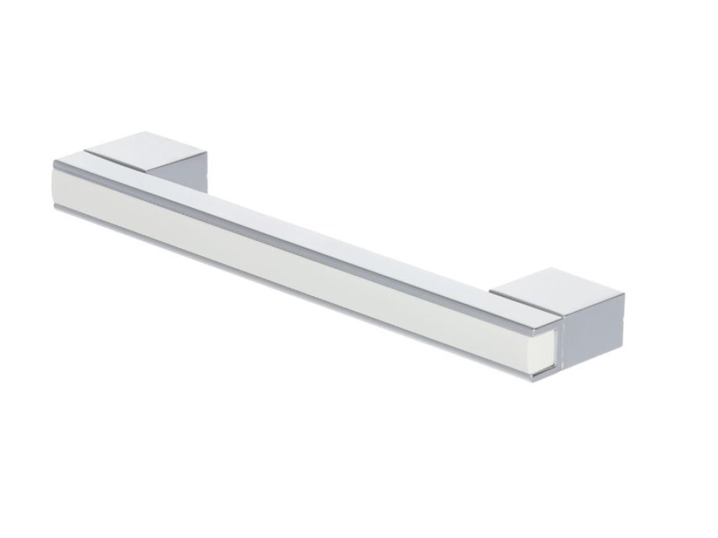 Úchytka Verona lesklý chrom / matná bílá