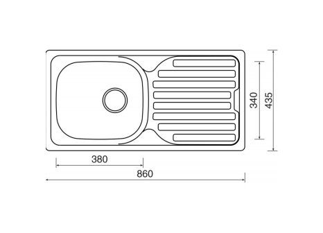 Set Sinks CLASSIC 860 V matný + baterie